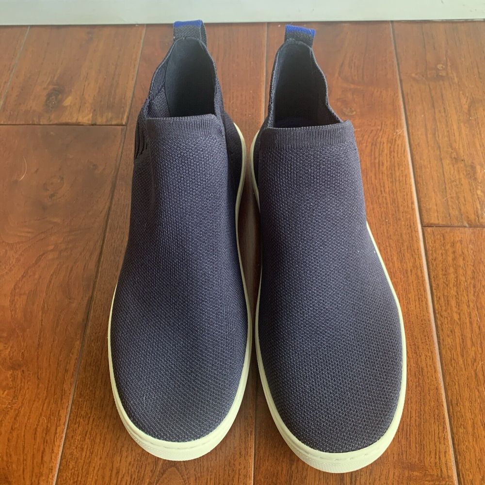 Rothy's Ankle Boots The Chelsea Women's Size 8 Nightfall Blue Round Toe Pull On